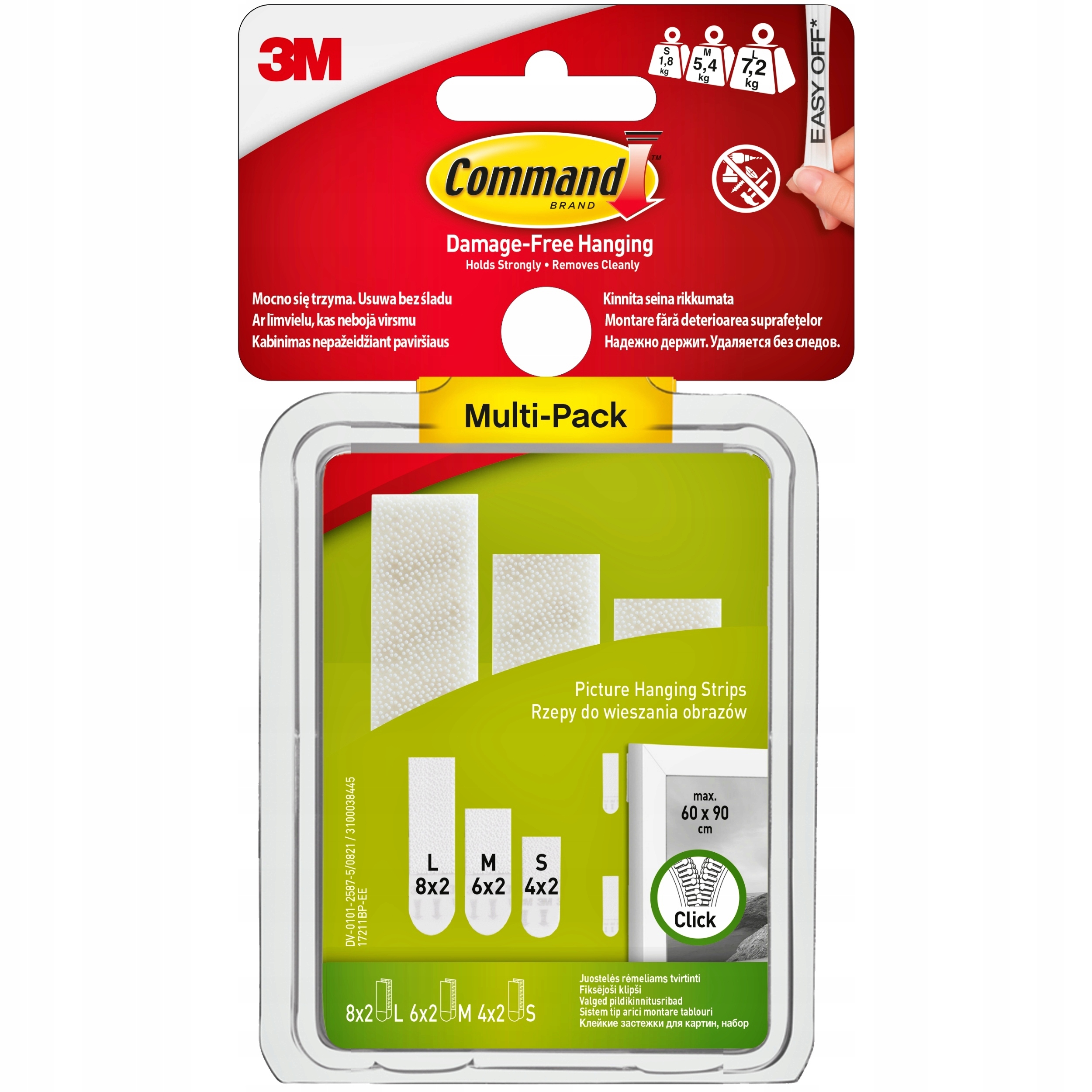 COMMAND Rzepy Samoprzylepne Zestaw 36 szt Typ rzep