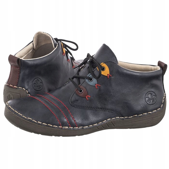 Dámské Boty Kotníkové Boty Polobotky Obuv Rieker Tmavě Modré 52509-14 Blue