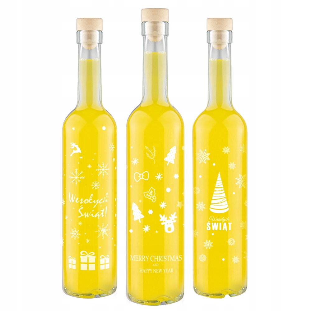 

20x Butelki Świąteczne Futura 500ML Z Nadrukiem