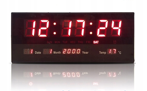 ZEGAR ŚCIENNY CYFROWY LED ŚCIENNY DATA TEMPERATURA Kod producenta CL998
