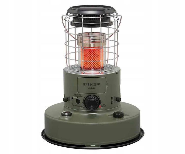 Toyotomi Zibro Gear Mission RR-GER25 prenosný knôtový pecí 2,5 kW