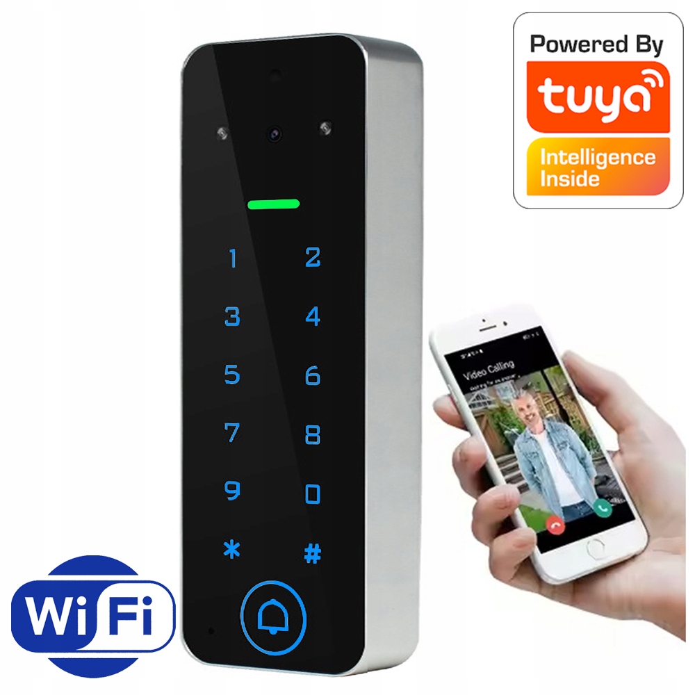 Video-domofón Zámok Prístup na kód a kartu Otváranie Bránky Rfid Tuya Wifi