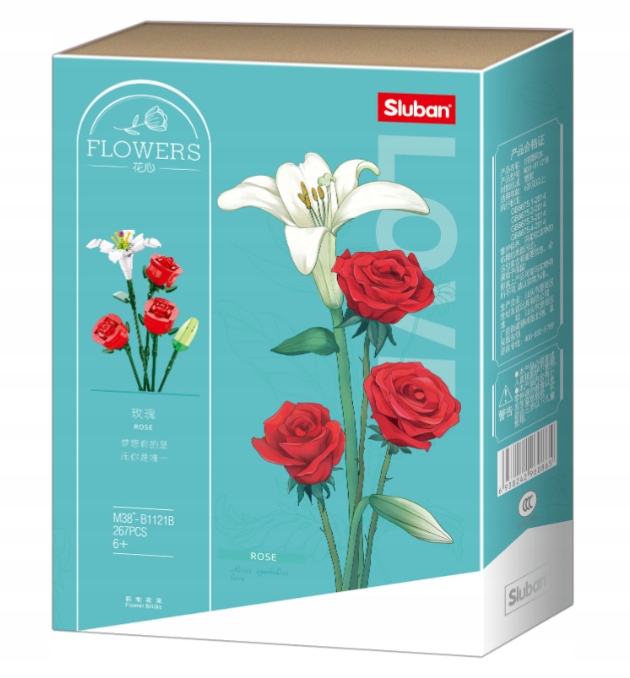 

Sluban Klocki Kwiatki Róże Lilia Flowers 267el
