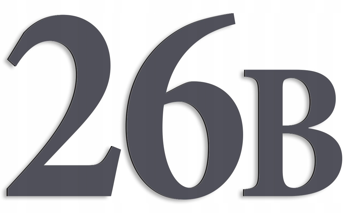 NUMER NA DOM | CYFRY i LITERY z dibondu | ANTRACYT MAT | WYSOKOŚĆ 20 cm_2