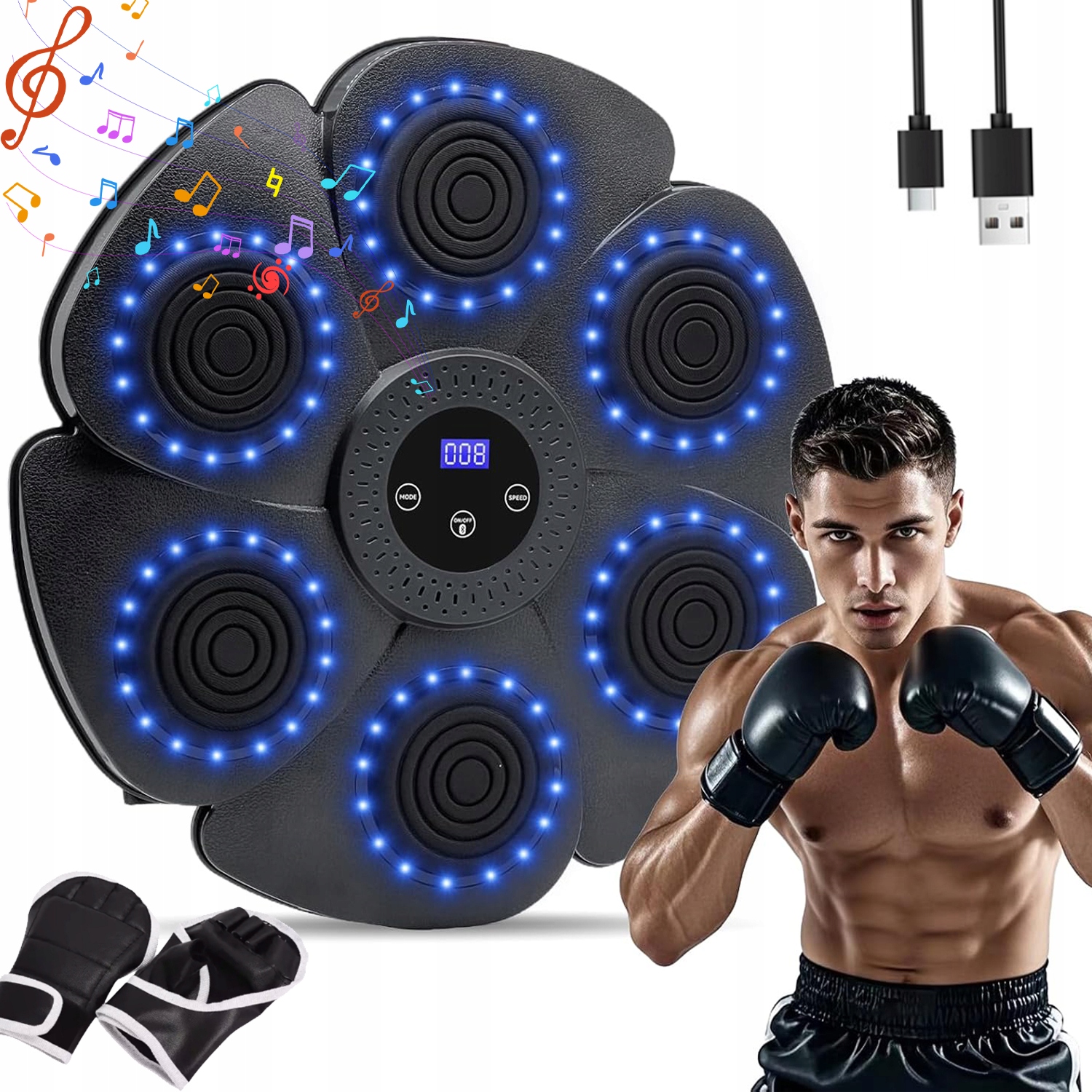 Boxovací Trenažér Pro Montáž Na Stěnu S Bluetooth Pro Trénink Agility