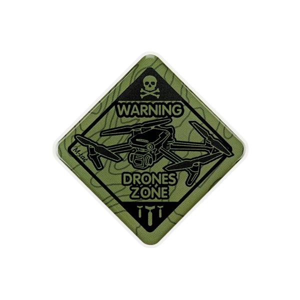 M-Tac Naklejka Taktyczna Wodoodporna 3D Drones Zone (5,5x5,5 cm) Olive