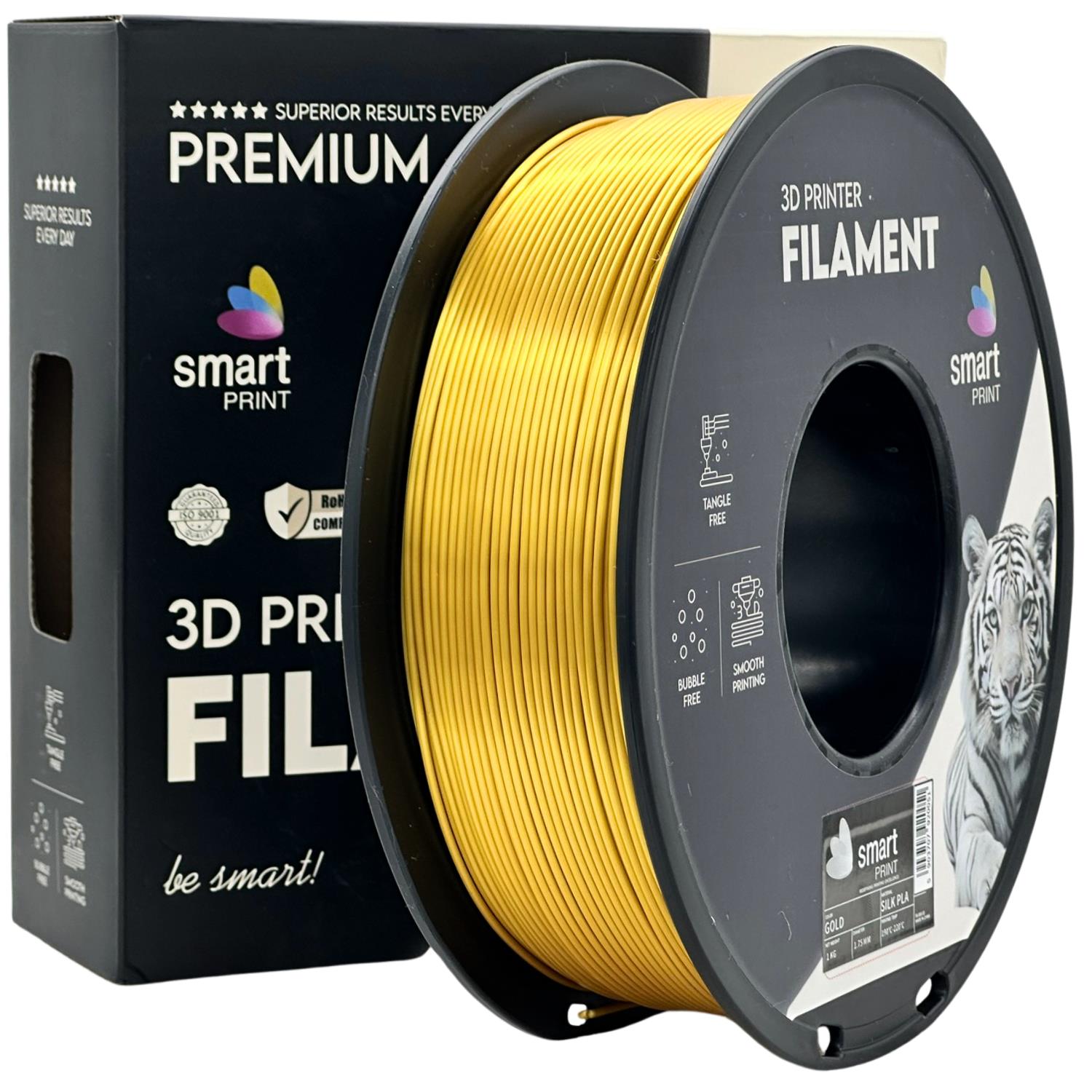 Filament Silk PLA+ Imagine 1,75 mm 1000 g złoty