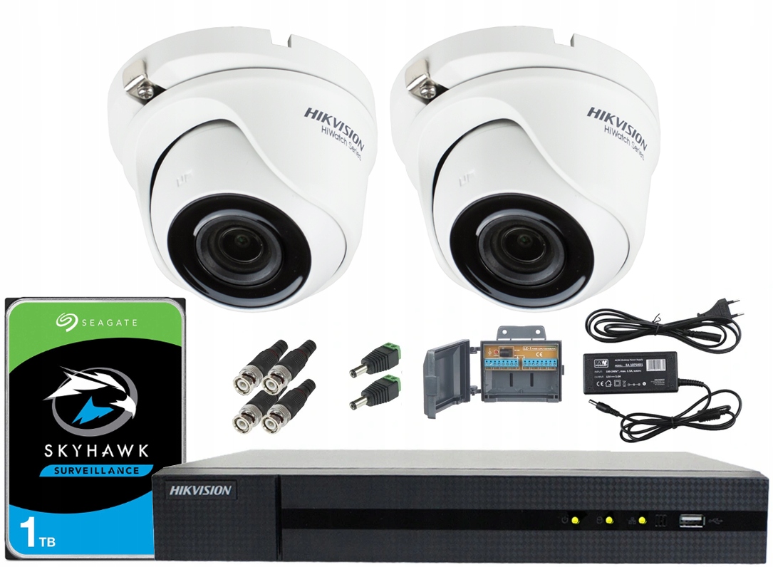 

Zestaw Do Monitoringu na 2 Kamery IR20m Hikvision