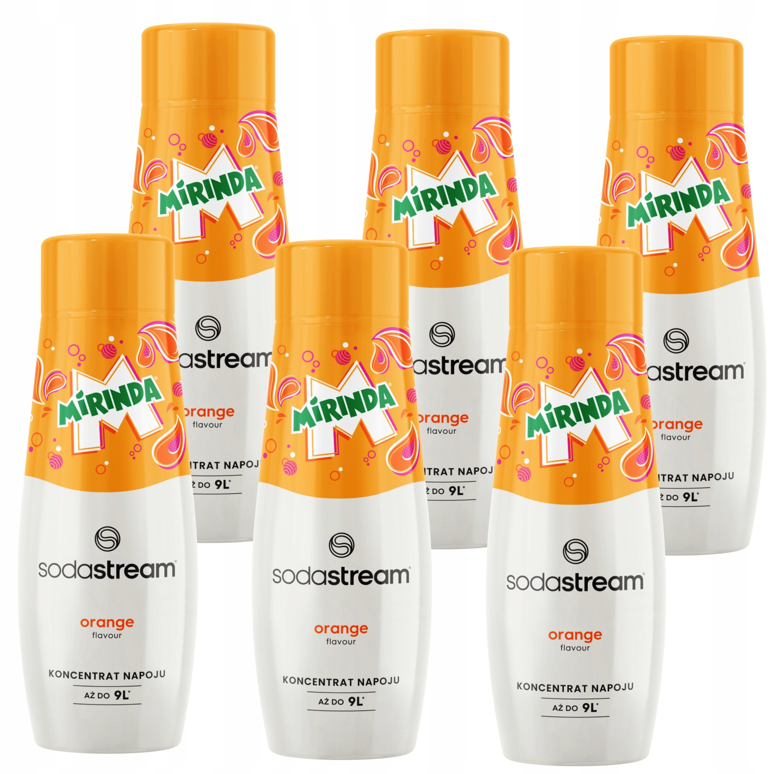 Sada 6 ks sirupů SodaStream Mirinda Koncentrát pro saturátor 440 ml