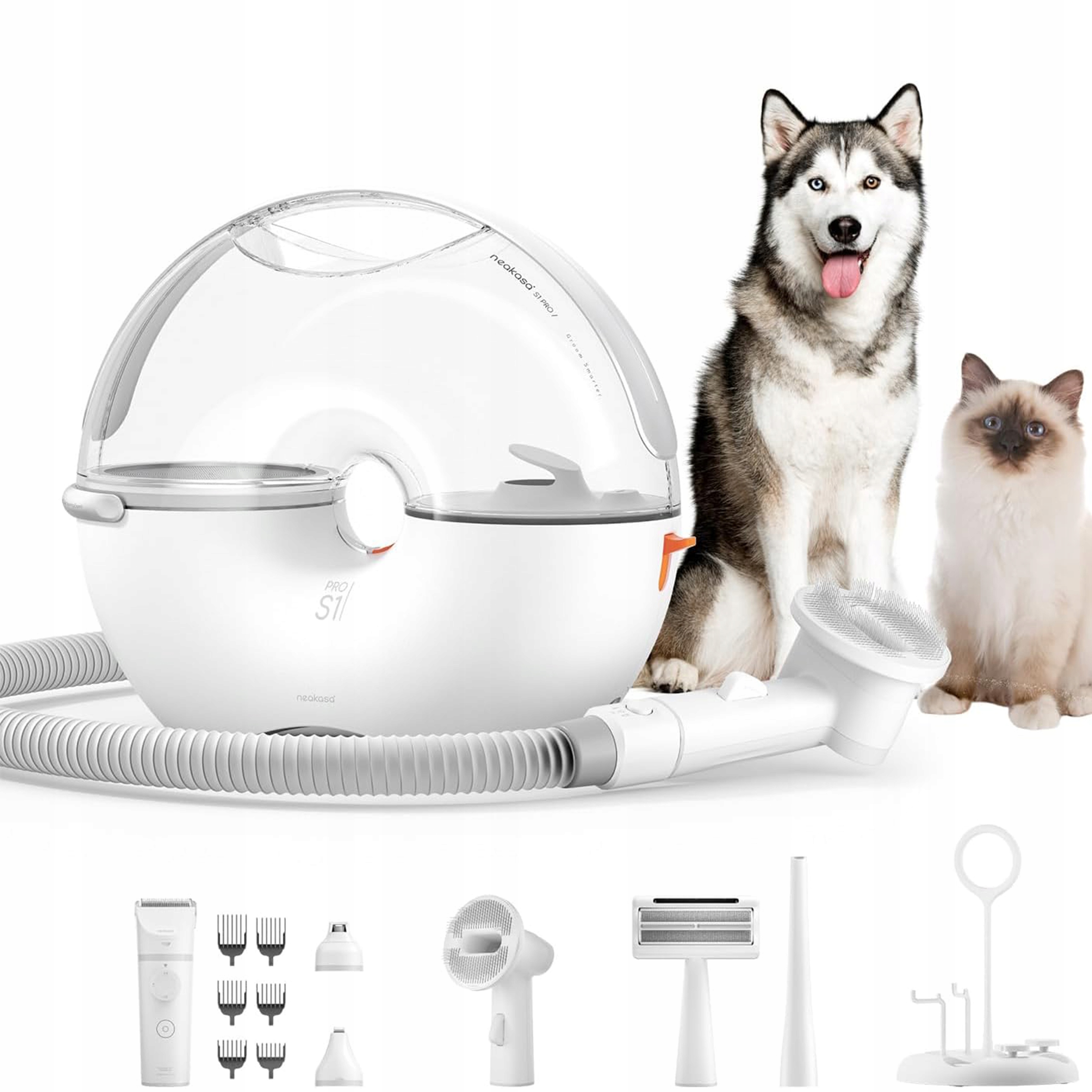 Levně Neakasa S1 Pro – Sada 8V1 Pro Grooming S Vysavačem Pro Psy A Kočky
