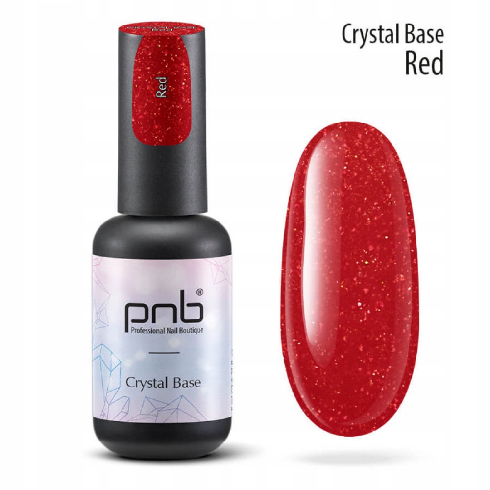 Baza Hybrydowa Kamuflująca Odblaskowa PNB UV/LED Crystal Base, Red 8 ml