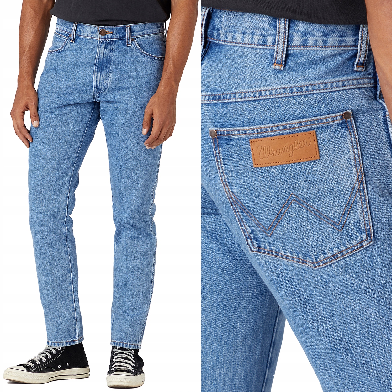 Wrangler River regular tapered Stone džínové kalhoty bez streče W31 L34