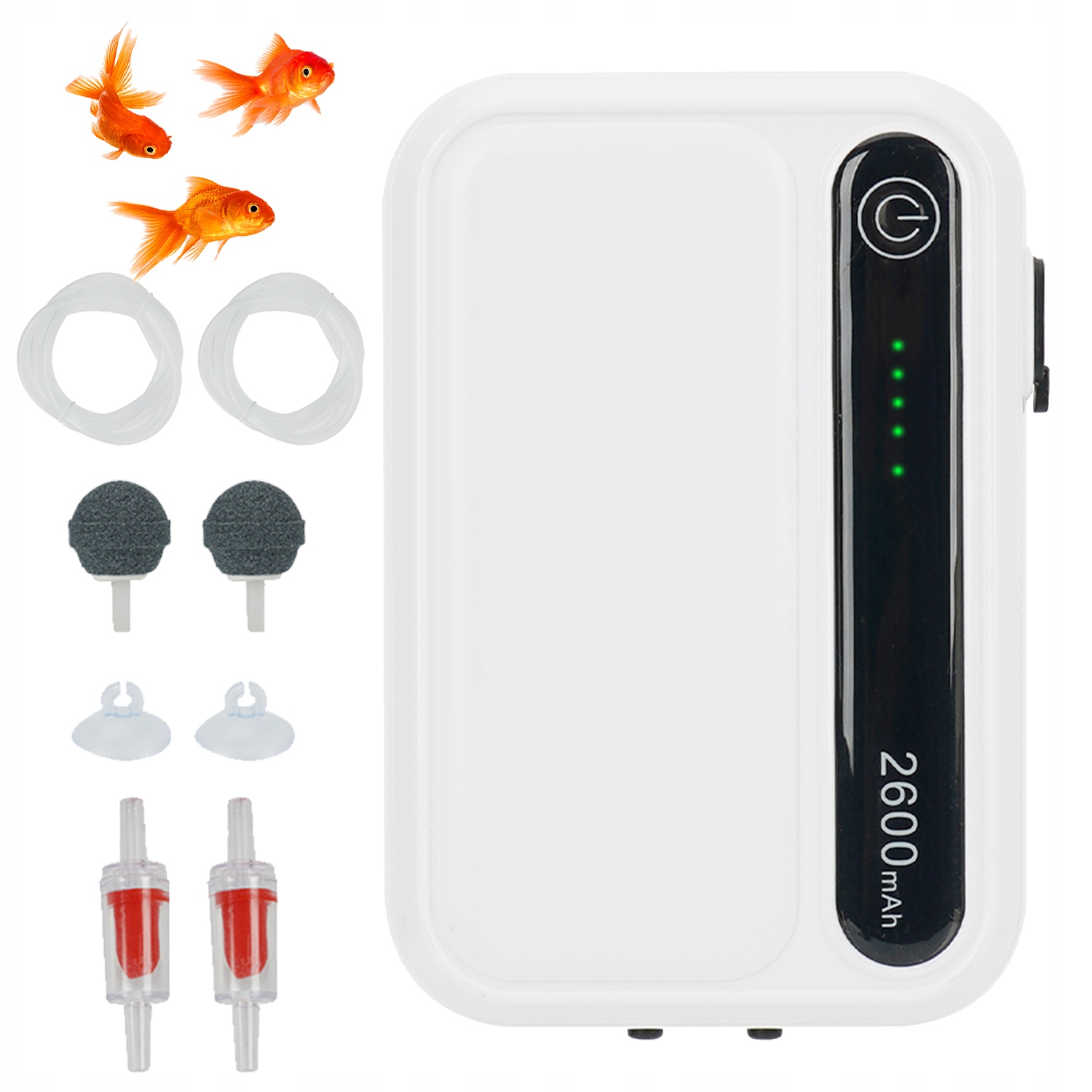 Vzduchová Pumpa Do Akvária 3W S Velkou Baterií 2600MAH Pro Náročné Podmínky