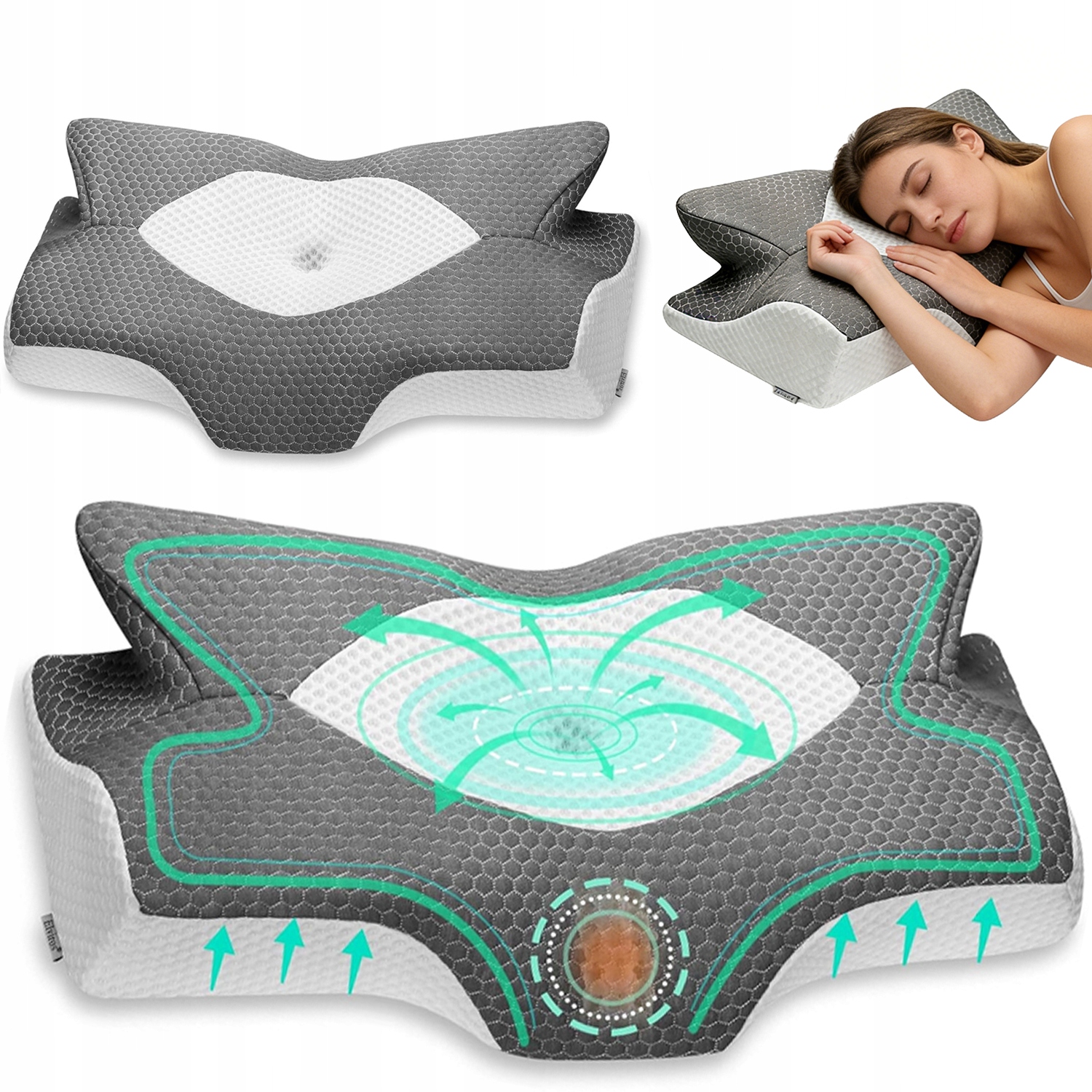 Poduszka Ortopedyczna Do Spania Memory Motyl Na Brzuchu Plecach Boku 65X40