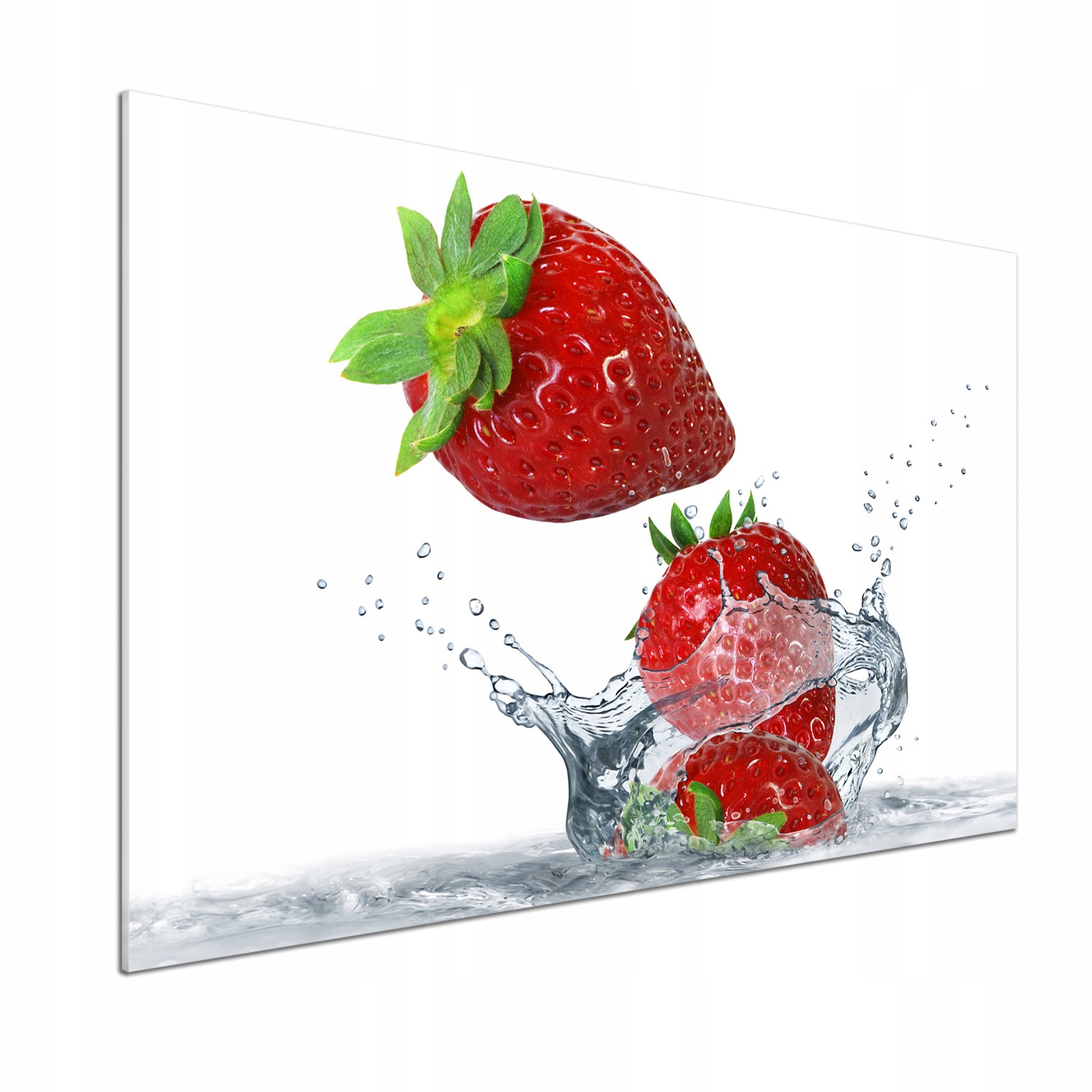 Panel do kuchyně Jahody a voda 100 x 70 cm Lepidlo