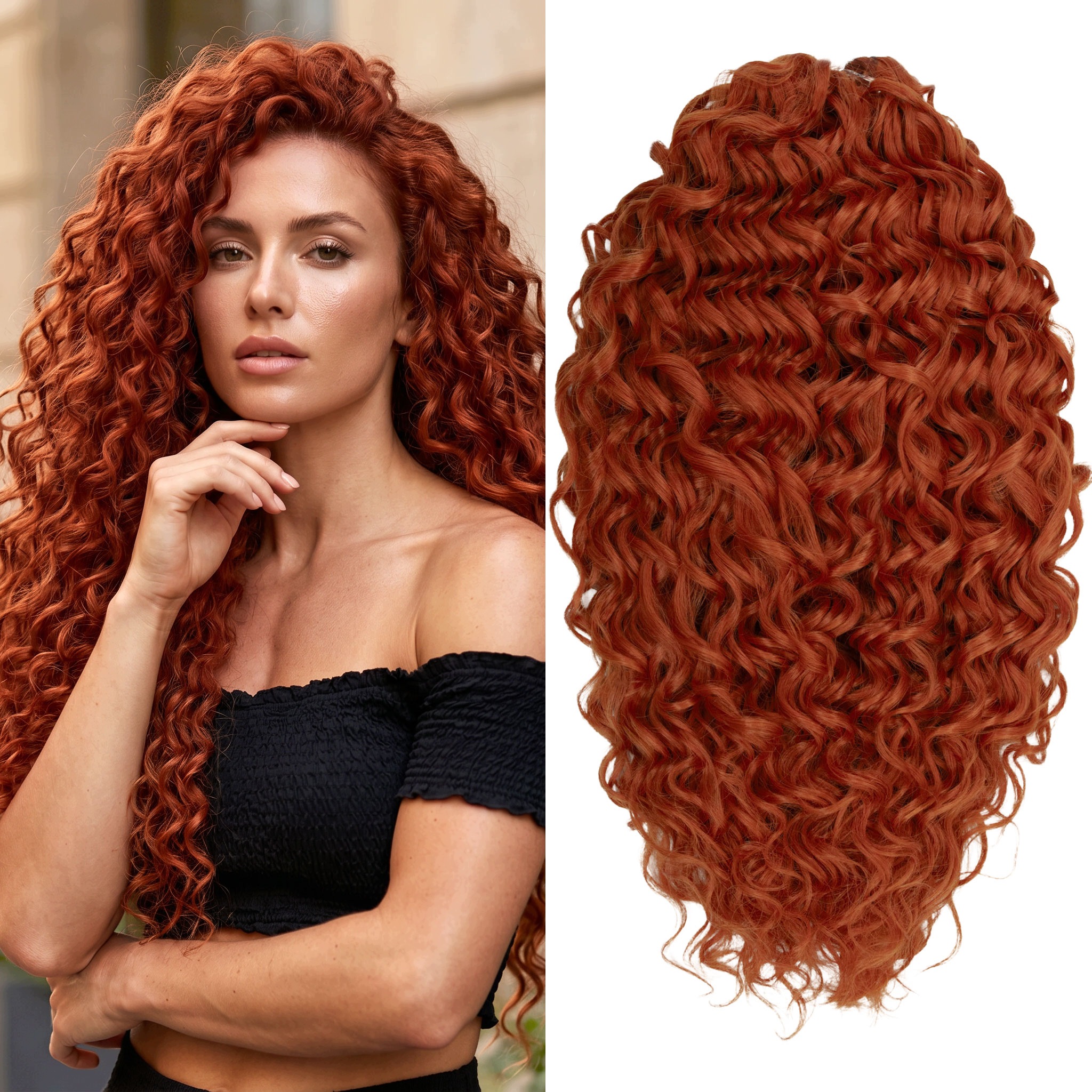 Włosy syntetyczne Afroloki Jessica Pro 20" 50cm 300g rude głęboka czerwień