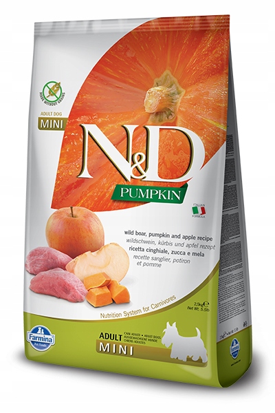 Farmina N&d Karma dla Psa Mini Dzik z Dynią i Jabłkiem 7kg Bez Grains