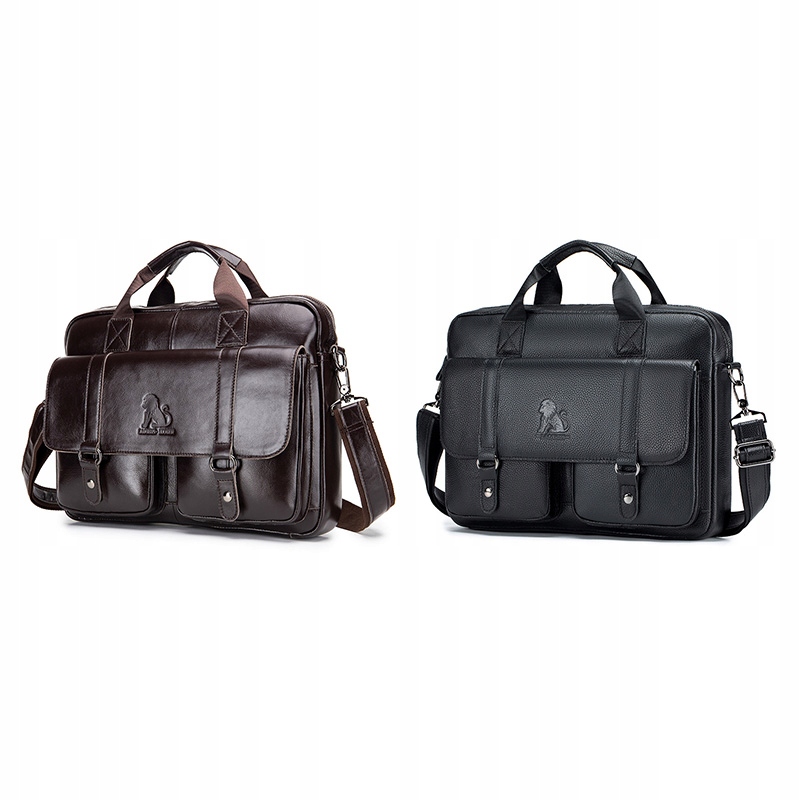 Teczka Aktówka męska skórzana torby na ramię lapto Marka bez marki