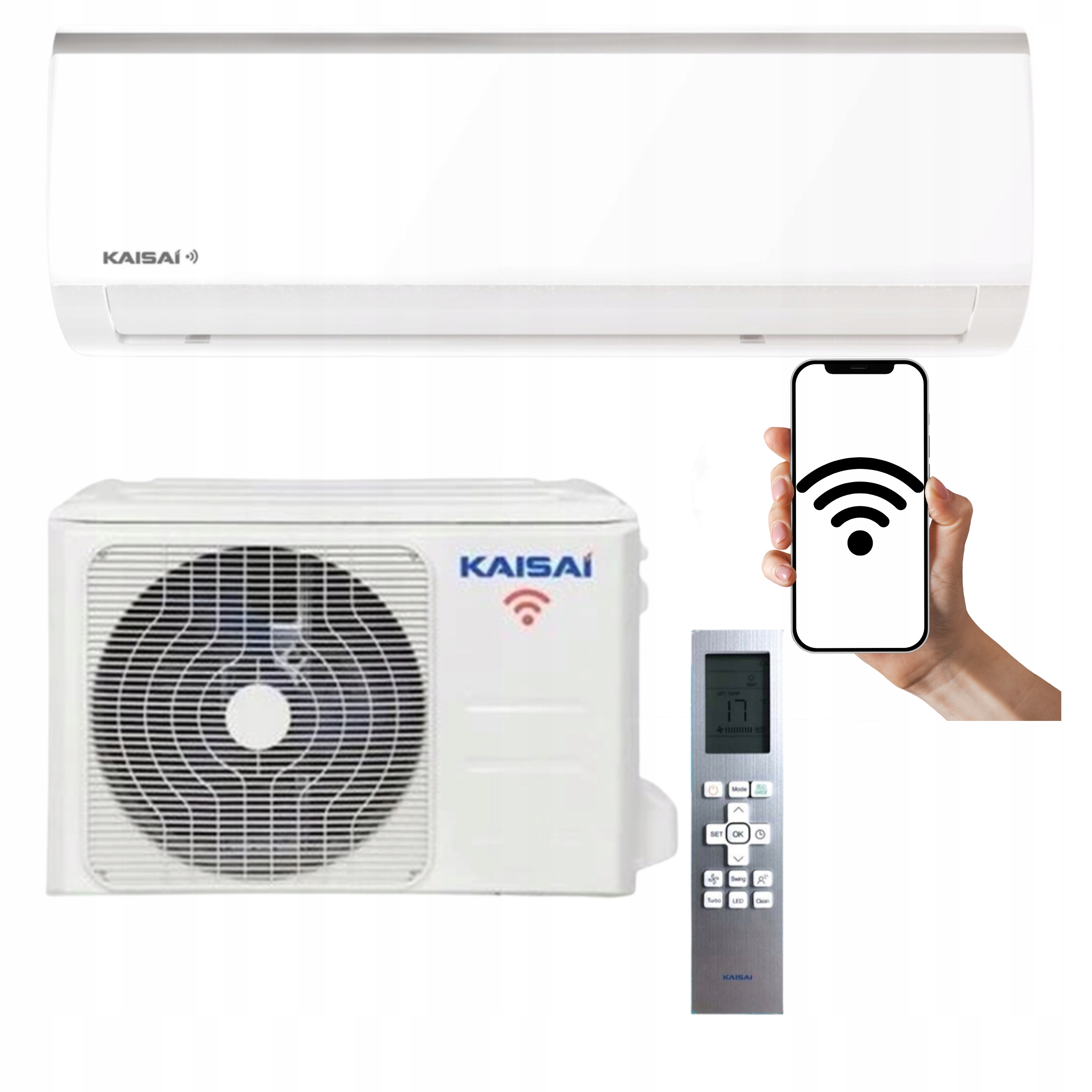 Nástěnná klimatizace Kaisai Fly 3,5 kW 40 m2 Wifi Tichá Domácí Klimatizace