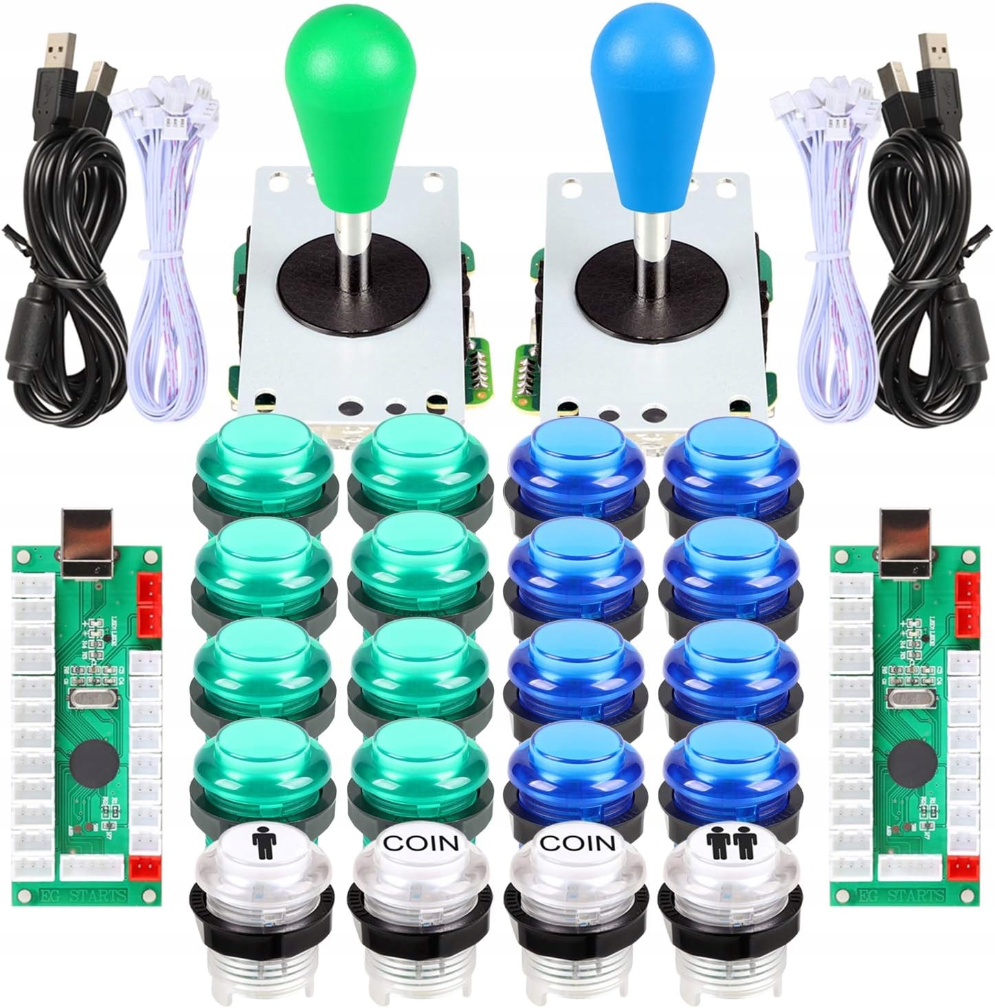 EG Starts 2 игроков LED Аркада DIY части 2