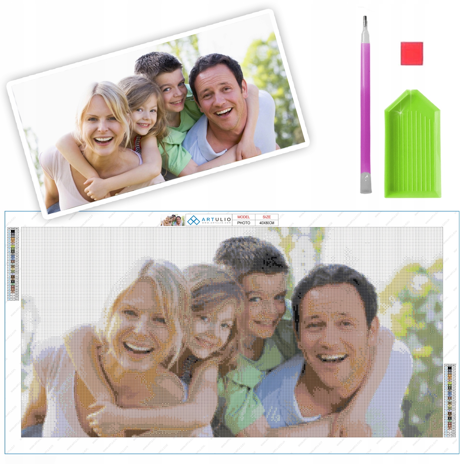 Diamantová Výšivka Z vlastních fotografií b.duży 80x40 Diamond Painting mozaika