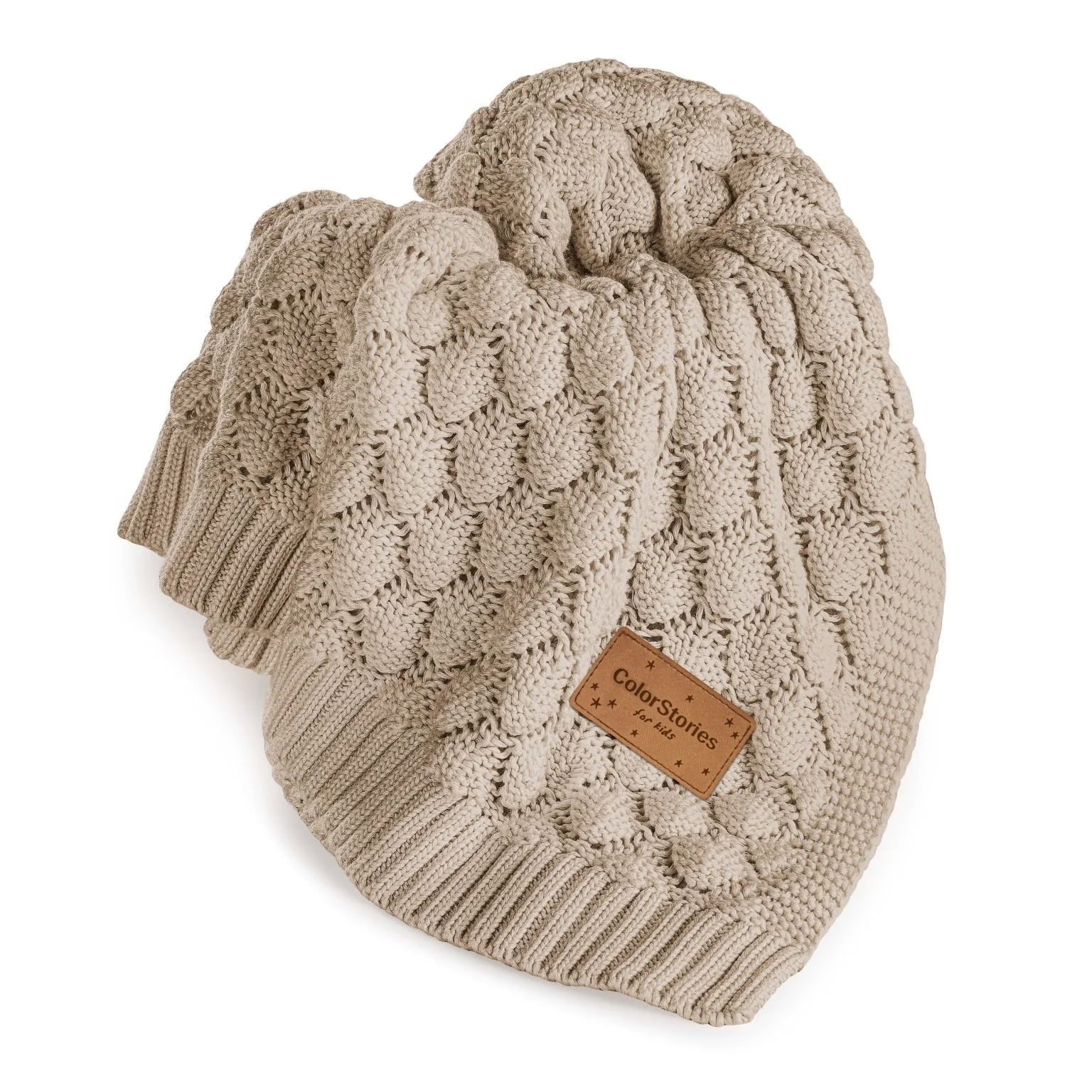 Kocyk Bambusowy dla Niemowląt Fema 80x100cm Cappuccino ColorStories