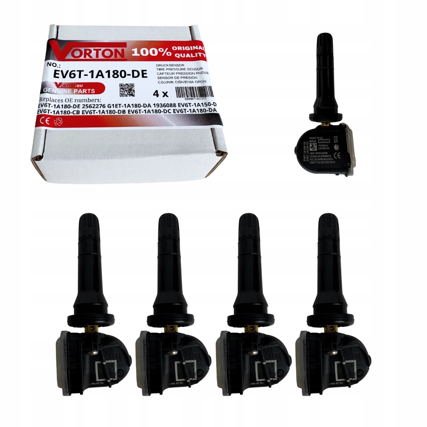Senzory Tlaku Vzduchu V Pneumatikách Tpms Ford Fiesta Mk7 St Kuga Ka Ka+