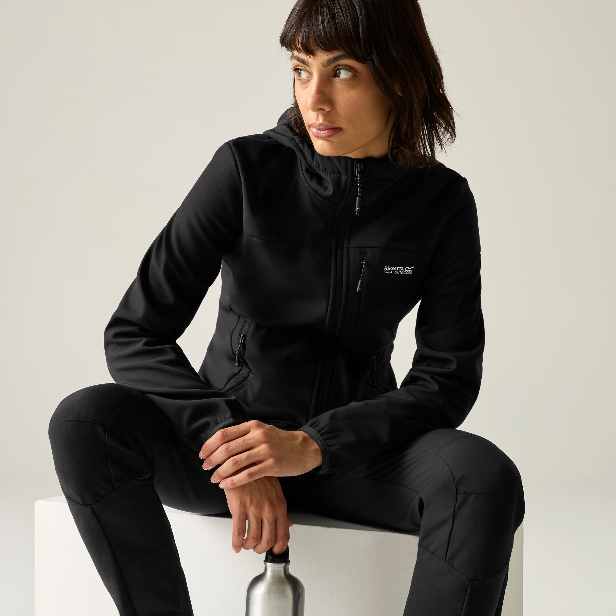 Dámská softshell bunda Ossek RWL285 Barva: Black, Velikost: 10