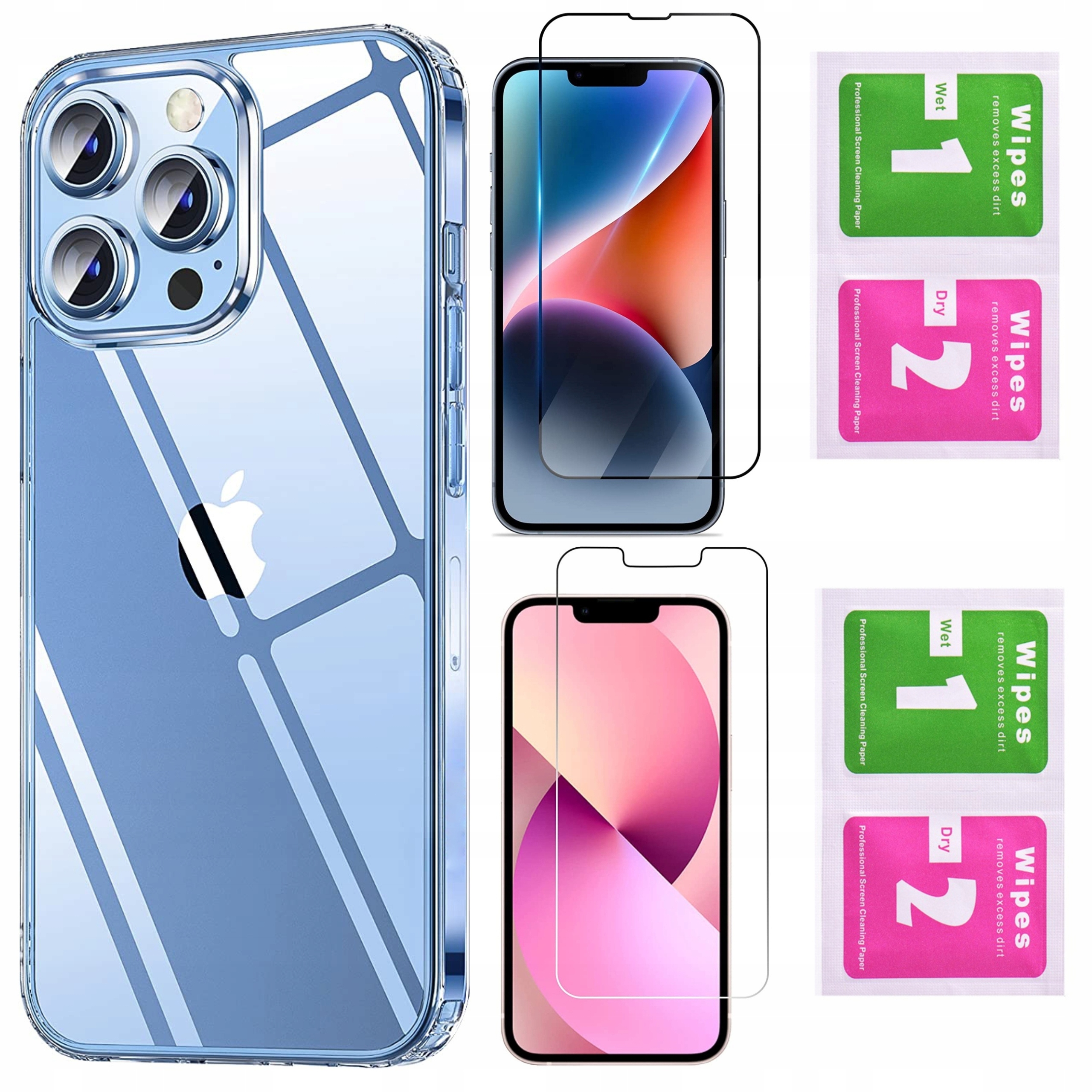 

Etui do iPhone 13 Pro Max Przezroczyste 2x Szkło