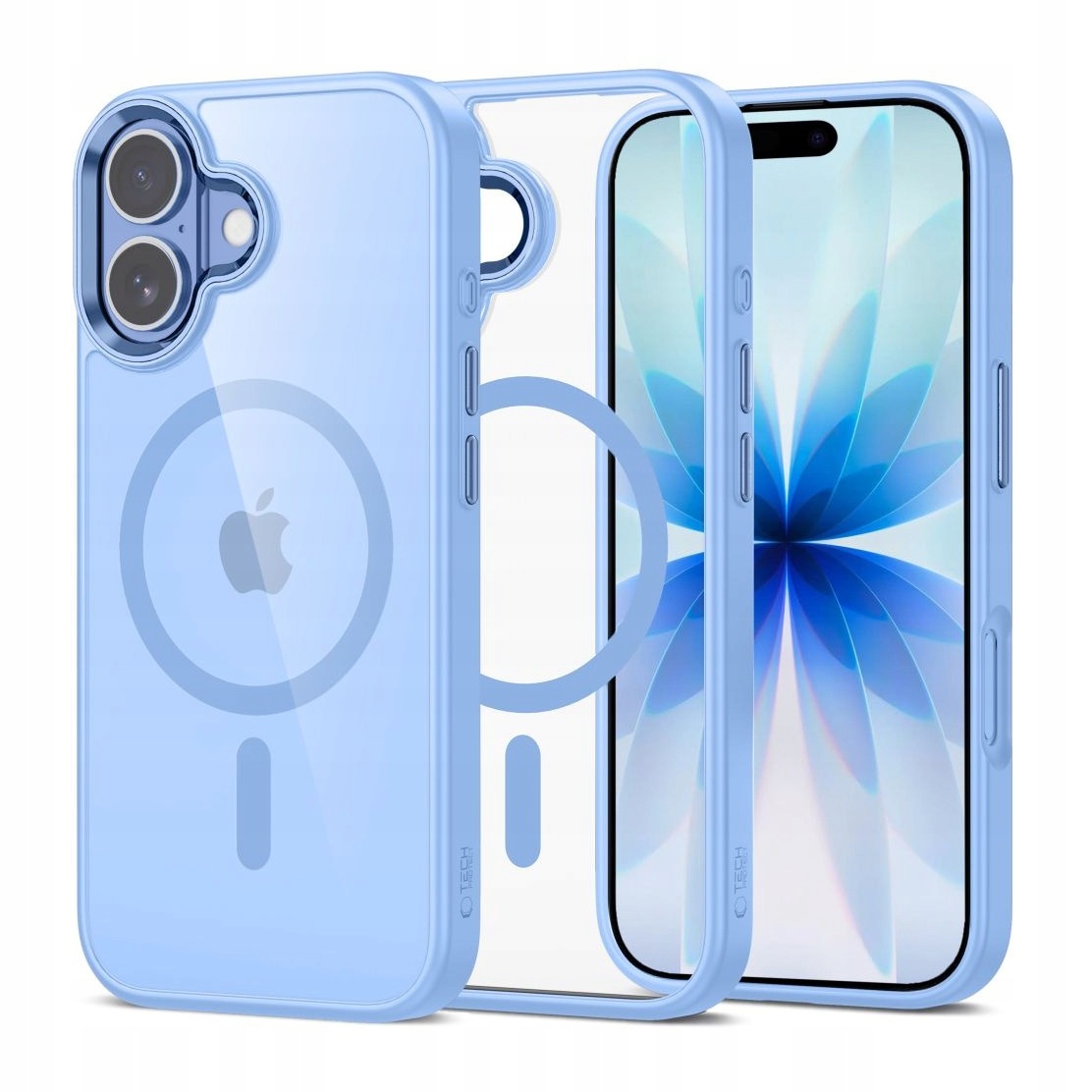 Etui do iPhone 17 Tech-Protect MagMat MagSafe niebiesko-przezroczyste