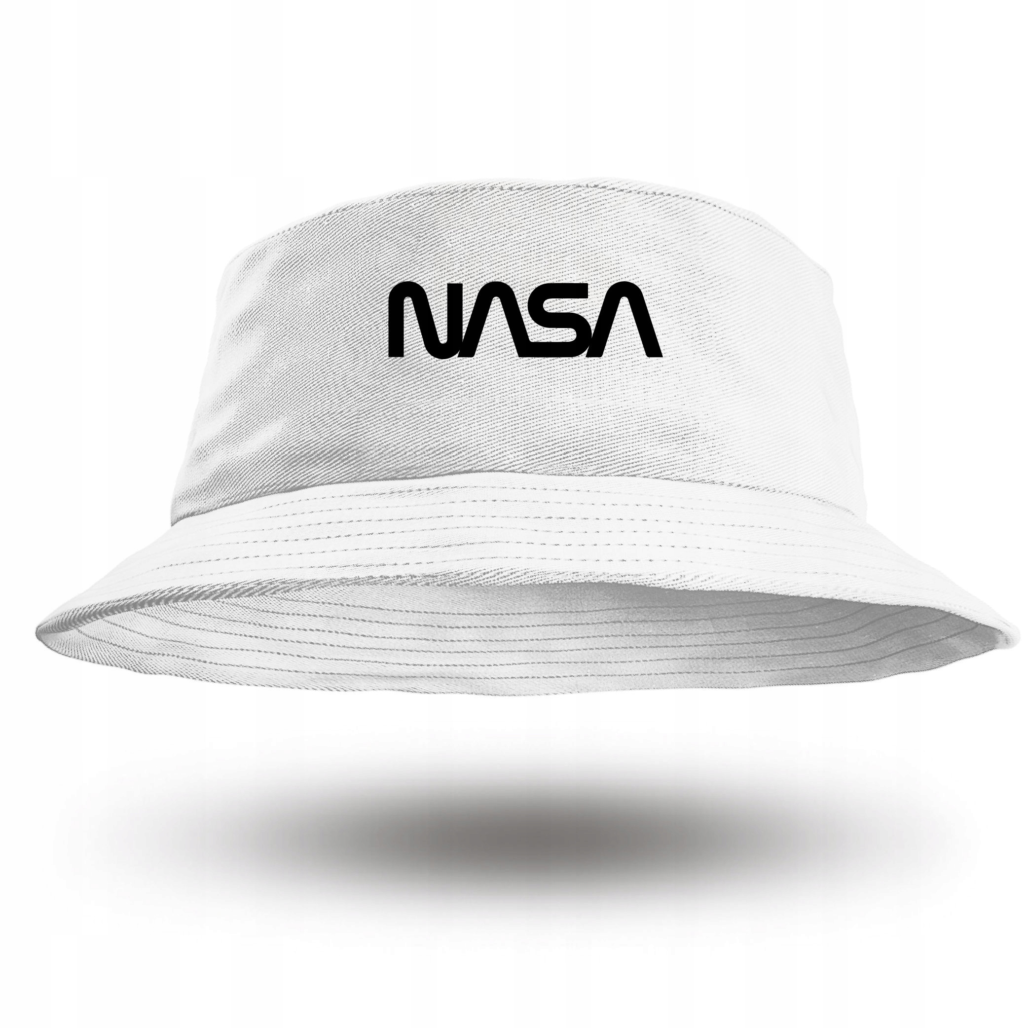 

Kapelusz Biały Bucket Hat Bawełniany Nasa Spacex