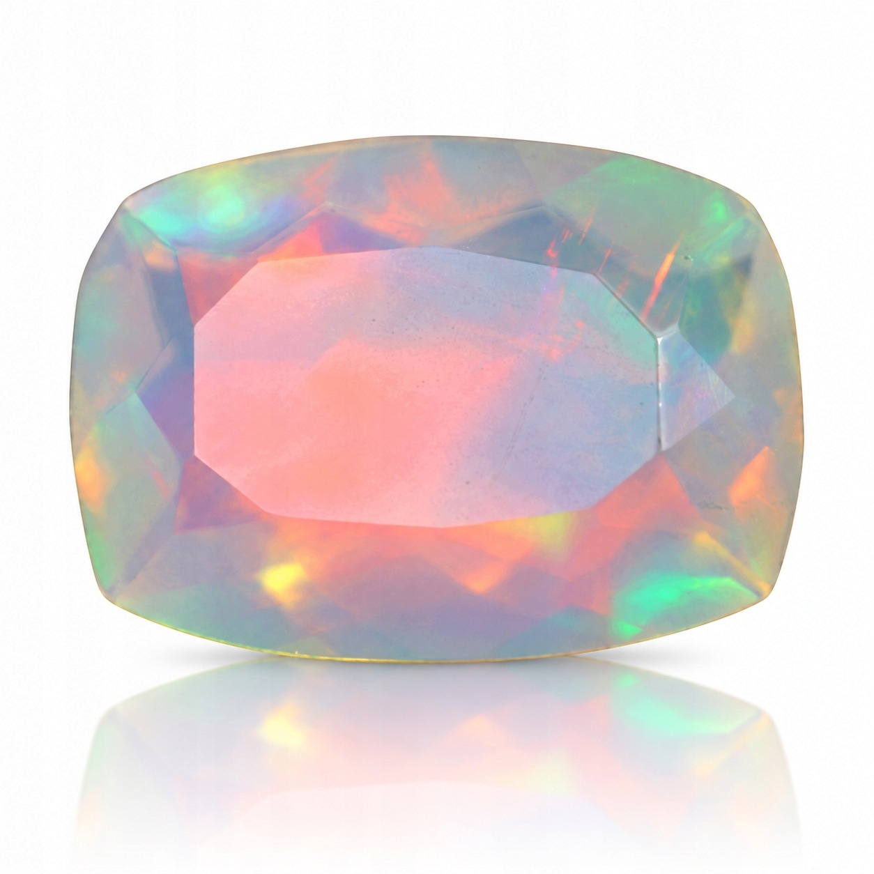 Přírodní opál 1.37 ct Cushion Etiopie certifikát Wbd