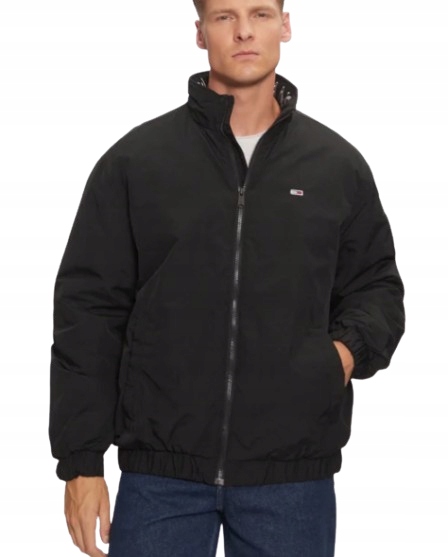 Tommy Jeans Černá Bomber Bunda S Logem Na Zip XXL Jyh