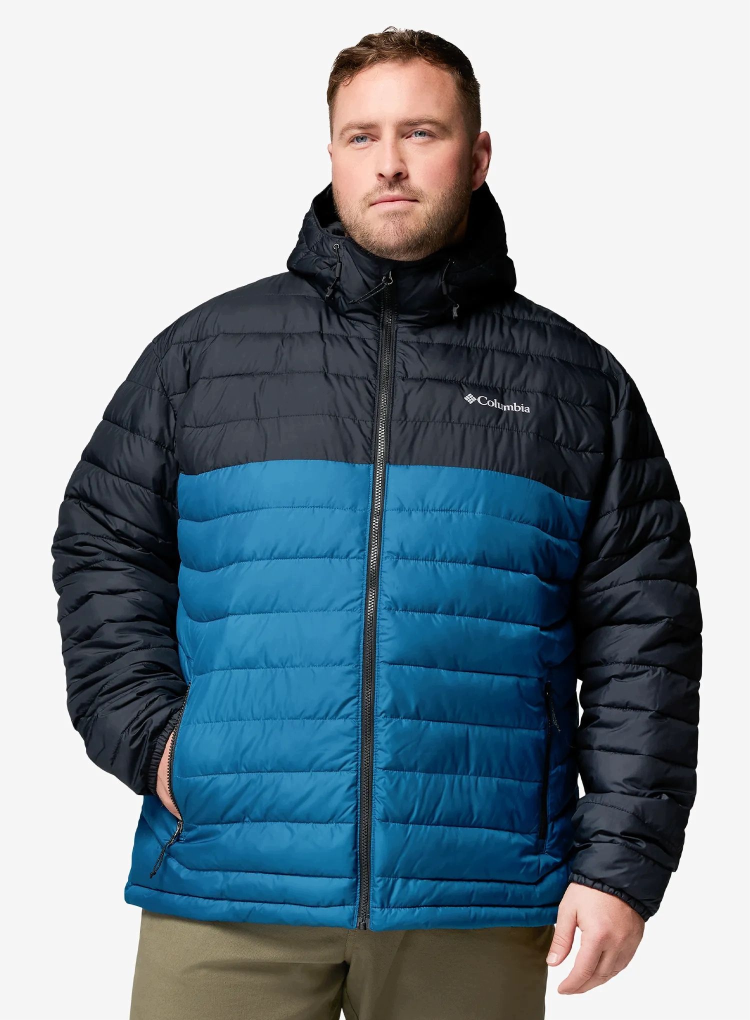Kurtka ocieplana Columbia Powder Lite II Hooded Jacket ph. blue/black L