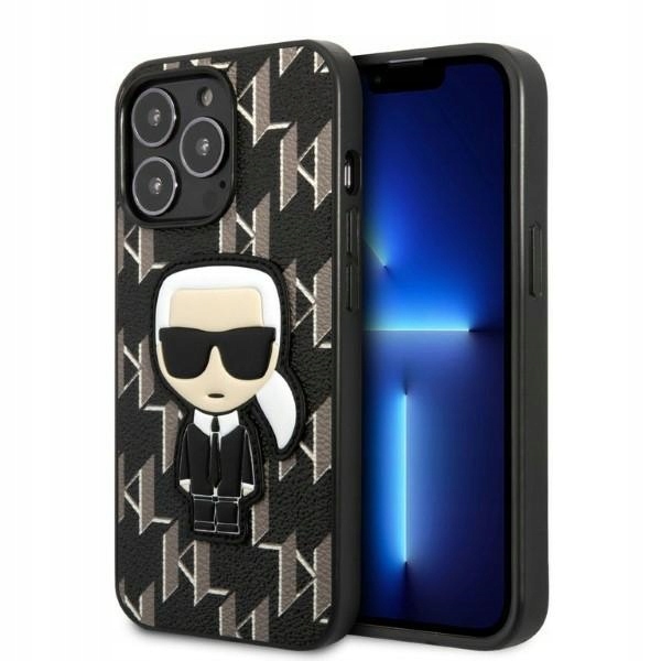 Pouzdro Pro Iphone 13 Pro 13 Karl Lagerfeld Monogram Ikonik Patch Černé
