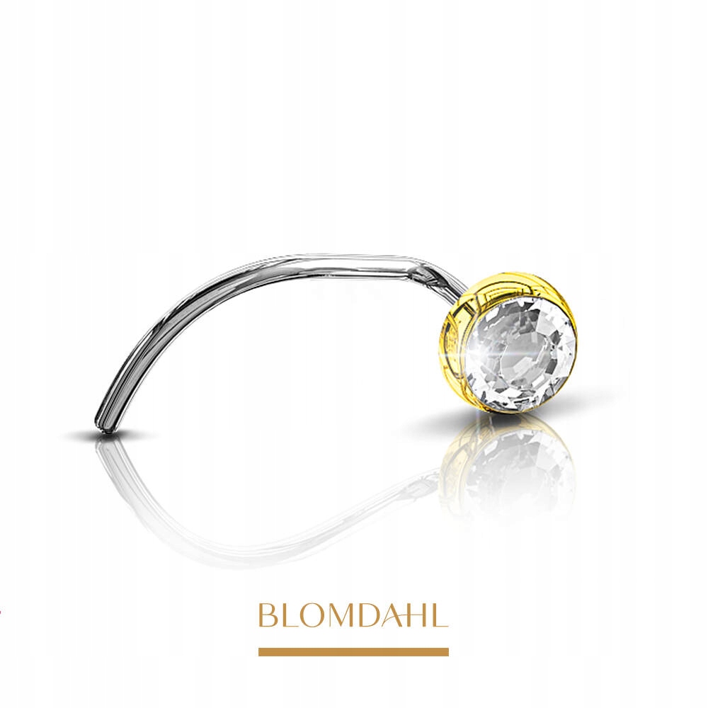 Blomdahl Náušnice Do Nosu Hypoalergenní Bezel Crystal 3 mm