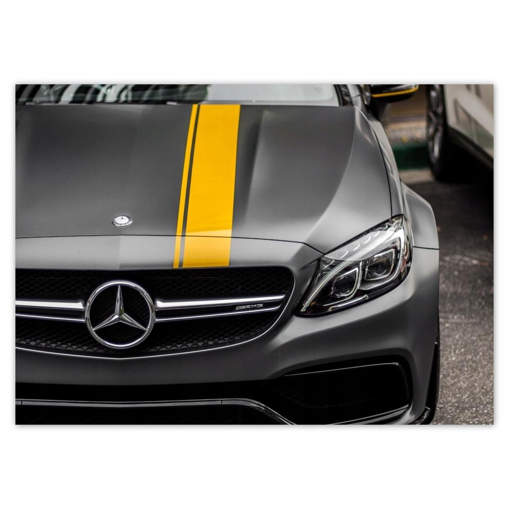 

Naklejki 70x50 Mercedes Amg Żółty pasek