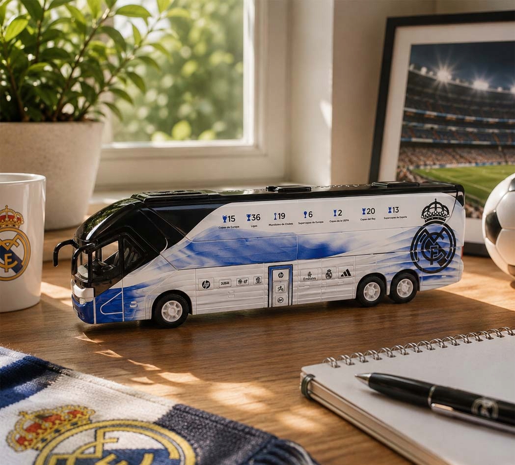 Autobus Piłkarski Real Madryt Fc Model Klubowy Piłka Nożna Dla Fana Ozdoba