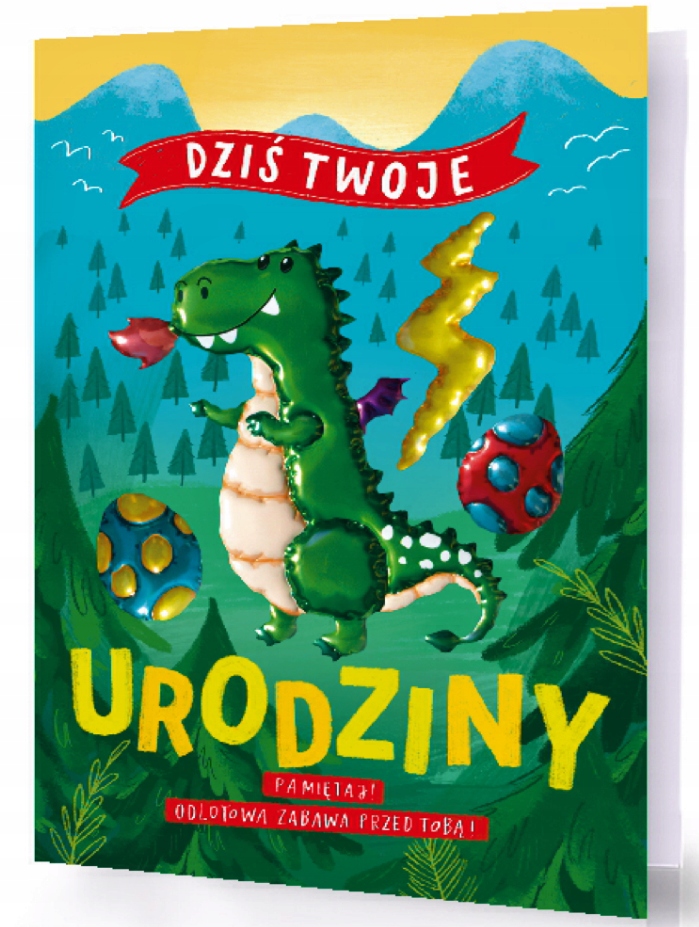 

Kartka Urodzinowa Dla Dziecka Dinozaur XXL 34 CM