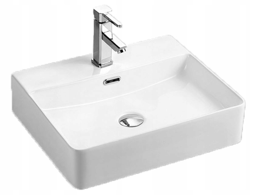 Umywalka Nablatowa prostokątna Lavita Altaya 50 cm biały