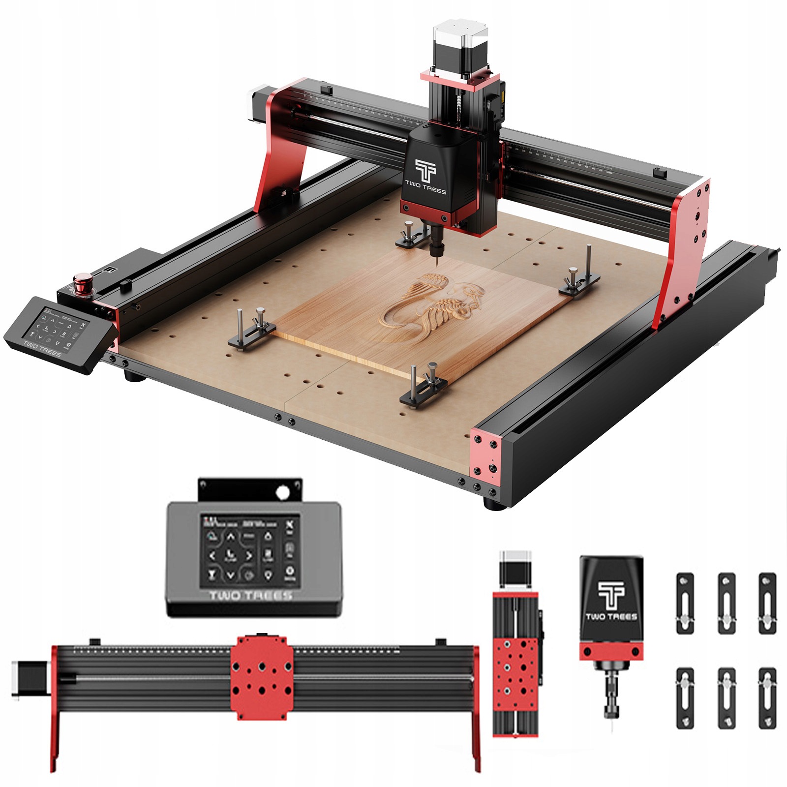 Two Trees TTC450Pro Frezarka cnc i grawer laserowy 460×460×80 mm 3,5″ekran