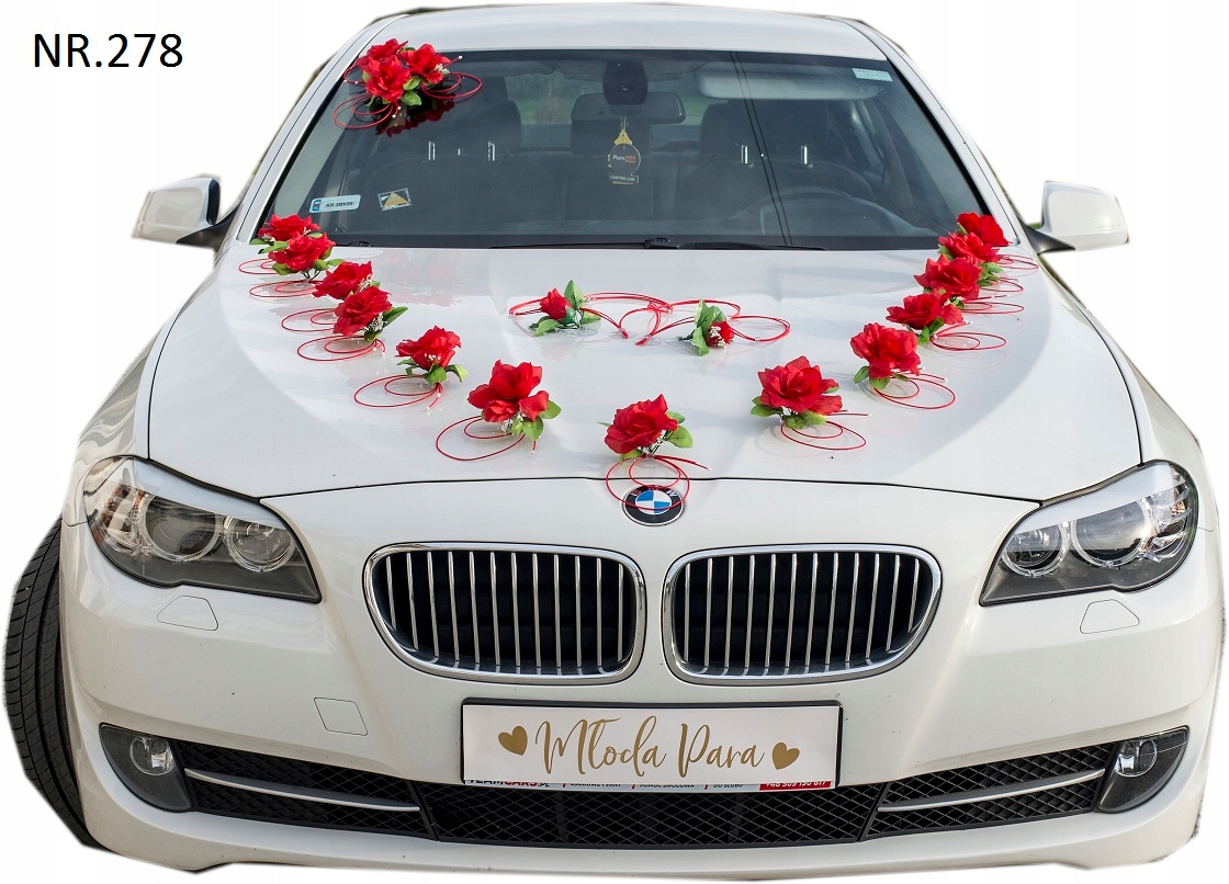 Na Přísavce dekorace na auto pro svatbu 278