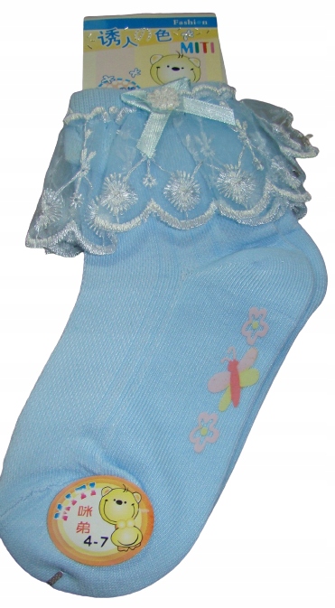 

Skarpetki z tiulową falbanką cienkie 8-12 lat