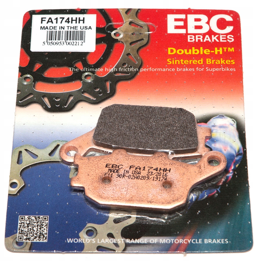 KLOCKI HAMULCOWE EBC HONDA CB 400 CBR 600 YAMAHA MT-07 700 YZF-R6 600 TYŁ