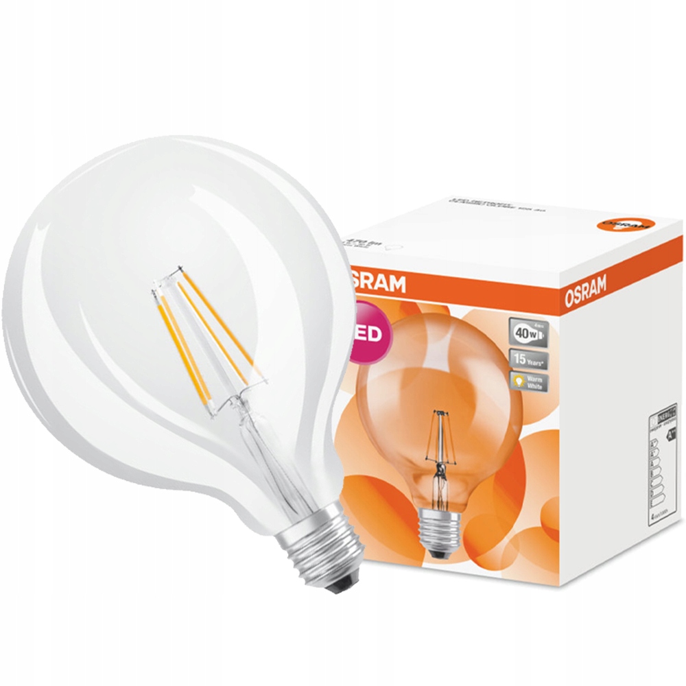

Osram Led Globe żarówka G125 4W E27 2700K 470Lm