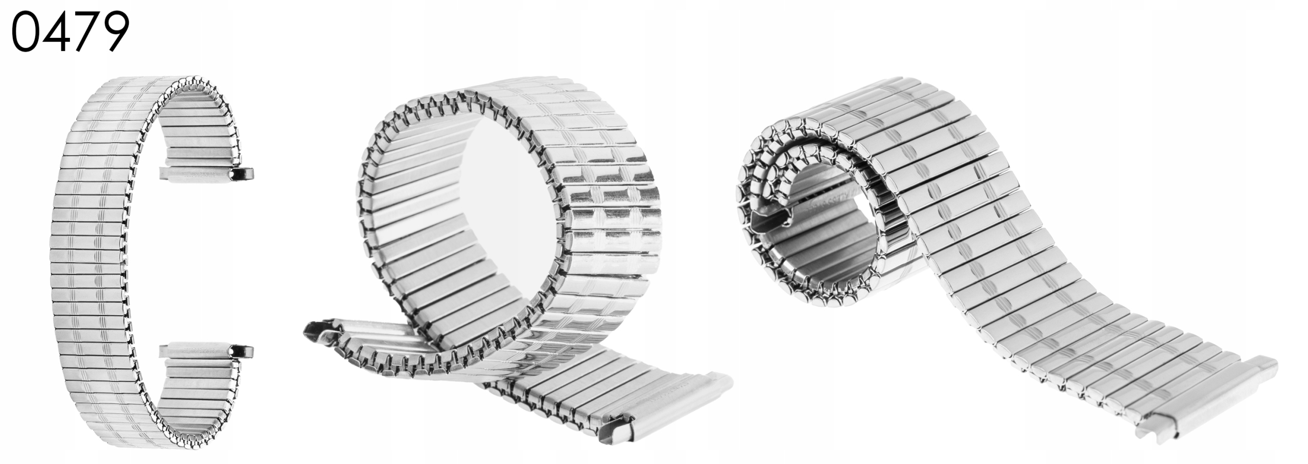 ROZCIĄGANA BRANSOLETA DO ZEGARKA 20-22MM - SREBRNA EAN (GTIN) 5901445636852