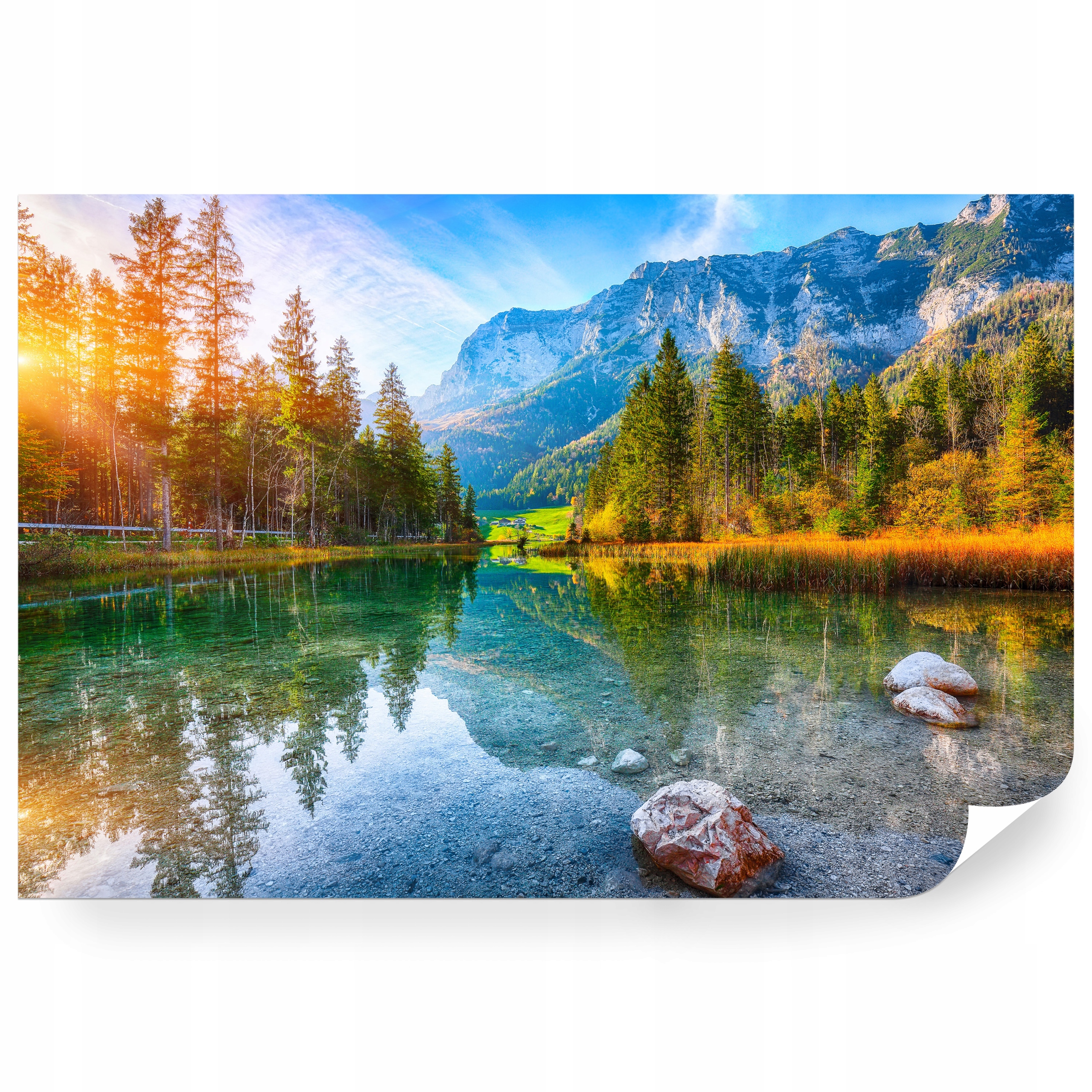 Fototapeta samolepicí Západ Slunce Jezero Hintersee 400 x 280 cm