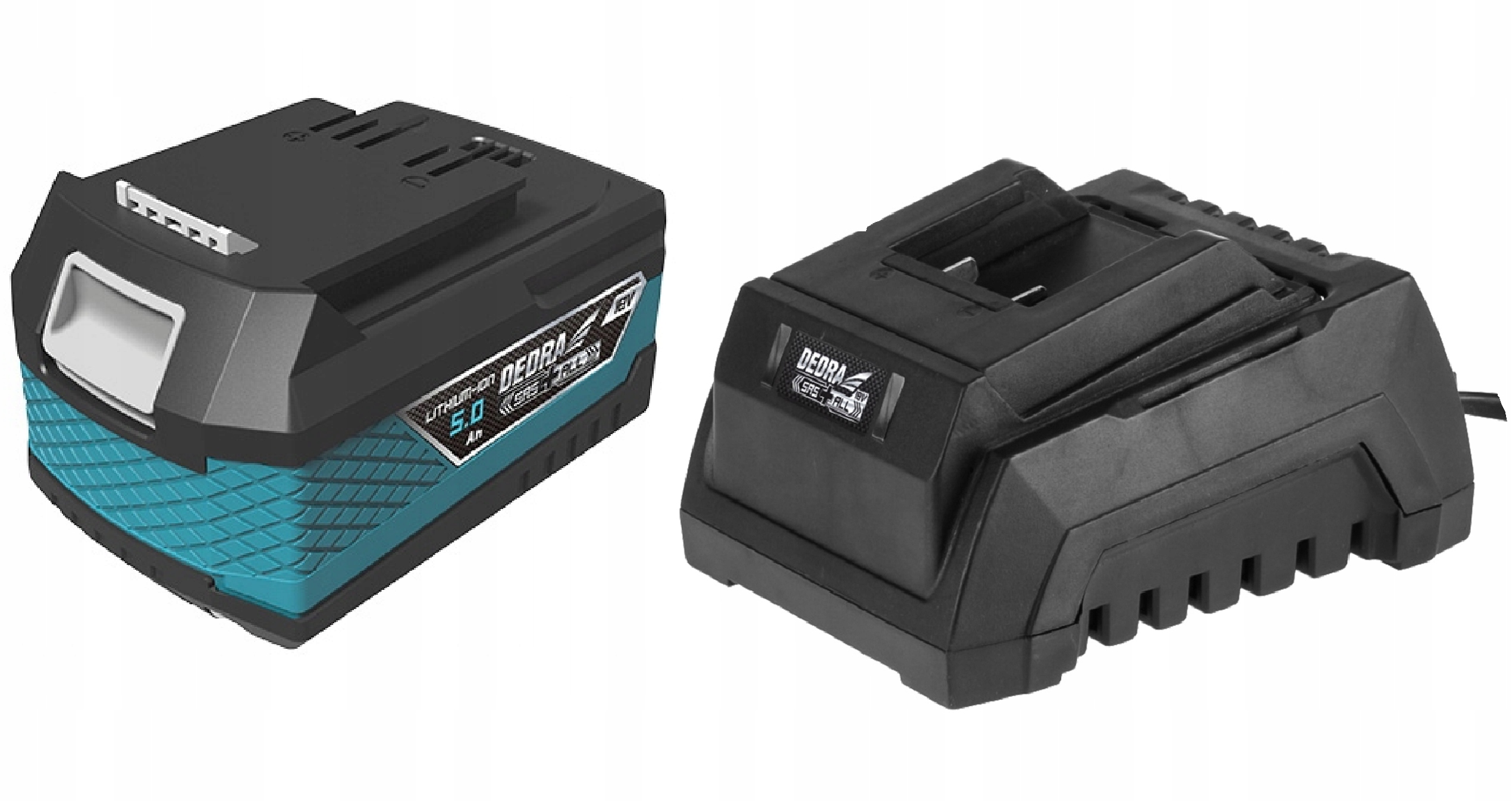 

Akumulator Dedra 5Ah 18V i Ładowarka Dedra Sas+all