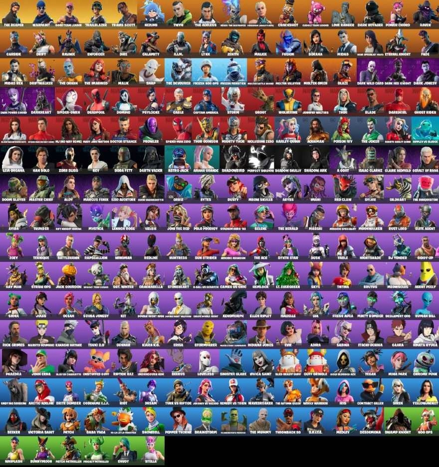 KONTO FORTNITE TRAVIS OG SKINY MIDAS LEWIATAN MAKO VDOLCE SKÓRKI