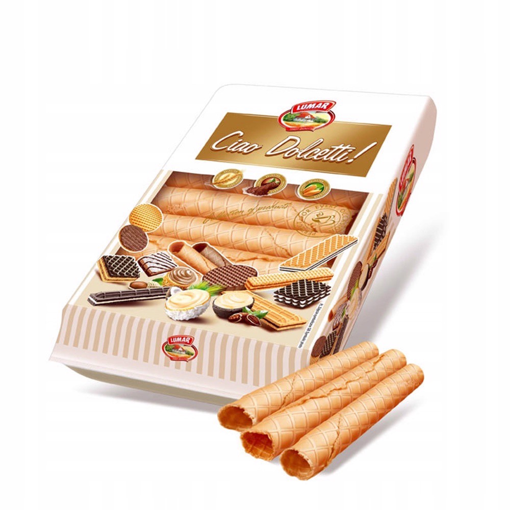 Levně 5 x Lumar Máslové vaflové trubičky 350 g Křupavé oplatky